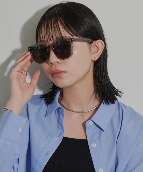 Aunt Marie's（アントマリーズ）の「ラウンドセルフレームサングラス（サングラス・レディース・グレー/ブラック・FREE）」の12枚目の写真