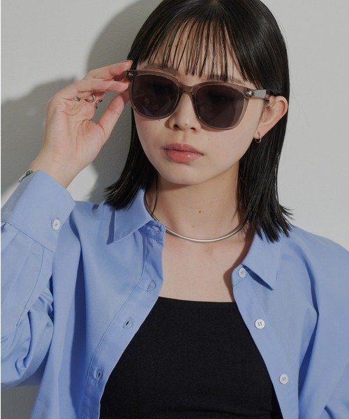 Aunt Marie's（アントマリーズ）の「ラウンドセルフレームサングラス（サングラス・レディース・グレー/ブラック・FREE）」の4枚目の写真