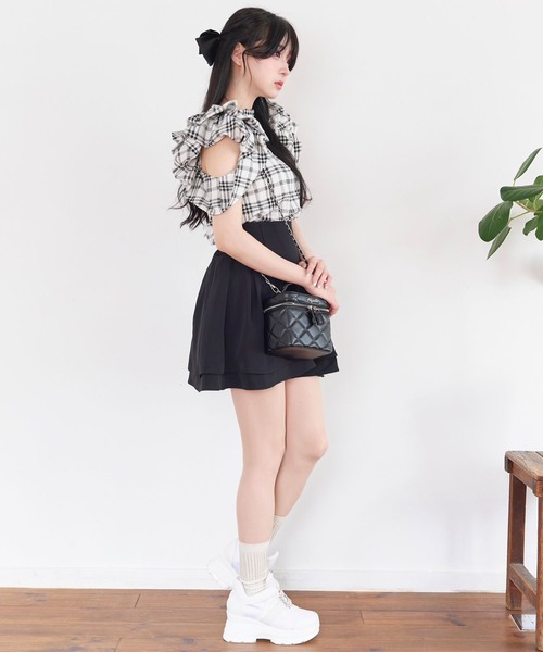 titty&co - titty&Co. ティティアンドコー肩開きリブニット BURBERRYスカート TITTY&CO.（ティティーアンドコー）の「【TITTY&CO.】2WAY