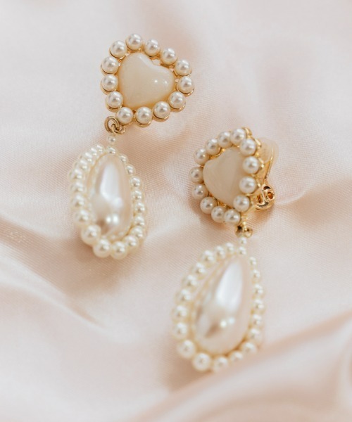 Candy Stripper（キャンディストリッパー）の「【Liquem×Candy Stripper】ROMANESQUE HEART イヤリング（イヤリング・レディース・オフホワイト・FREE）」の5枚目の写真