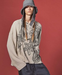 MAISON SPECIAL(]XyV)́sUNISEXtOni-Waffle Hand Stitch Botanical Embroidery Prime-Over Crew Neck Knit Pullover/SbtnhXeb`{^jJGuC_[vCI[o[N[lbNjbgvI[o[yMAISON SPECIAL/]XyVz(jbg/Z[^[)