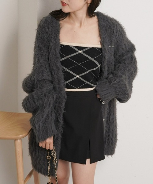 Chico（チコ）の「スリットレイヤードスカパン（スカート・レディース・グレー系その他2/グレイッシュベージュ/ダークグレー/ブラック・FREE）」の5枚目の写真