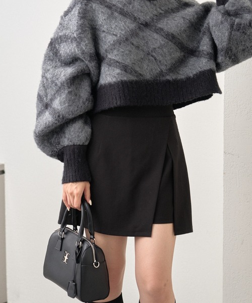 Chico（チコ）の「スリットレイヤードスカパン（スカート・レディース・グレー系その他2/グレイッシュベージュ/ダークグレー/ブラック・FREE）」の19枚目の写真