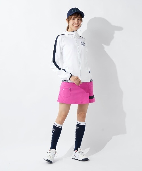FILA GOLF(フィラゴルフ )の「【FILA GOLF:フィラゴルフ】レディース 4WAYストレッチブルゾン ゴルフ パーカー(ブルゾン・レディース・ホワイト/ネイビー・MEDIUM/LARGE/X-LARGE)」の5枚目の写真