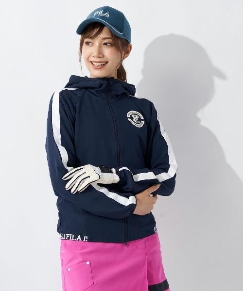 FILA GOLF(フィラゴルフ )の「【FILA GOLF:フィラゴルフ】レディース 4WAYストレッチブルゾン ゴルフ パーカー(ブルゾン・レディース・ホワイト/ネイビー・MEDIUM/LARGE/X-LARGE)」の11枚目の写真