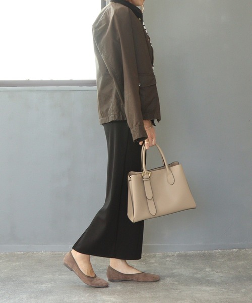 grandfleur（グランドフルール）の「スクエアトゥフラットパンプス（パンプス・レディース・パープル/グレイッシュベージュ/グリーン/ブルー/ブラック/キャメル・22.5cm/23.0cm/22.0cm/24.5cm/24.0cm/25.0cm/25.5cm/23.5cm）」の7枚目の写真