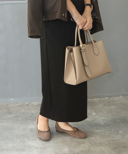 grandfleur（グランドフルール）の「スクエアトゥフラットパンプス（パンプス・レディース・パープル/グレイッシュベージュ/グリーン/ブルー/ブラック/キャメル・22.5cm/23.0cm/22.0cm/24.5cm/24.0cm/25.0cm/25.5cm/23.5cm）」の9枚目の写真