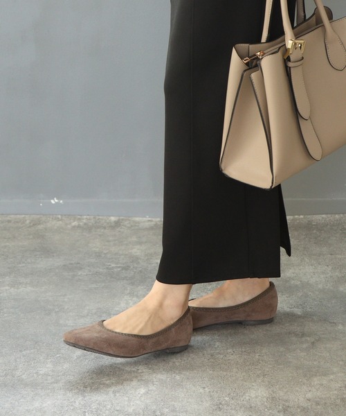 grandfleur（グランドフルール）の「スクエアトゥフラットパンプス（パンプス・レディース・パープル/グレイッシュベージュ/グリーン/ブルー/ブラック/キャメル・22.5cm/23.0cm/22.0cm/24.5cm/24.0cm/25.0cm/25.5cm/23.5cm）」の12枚目の写真