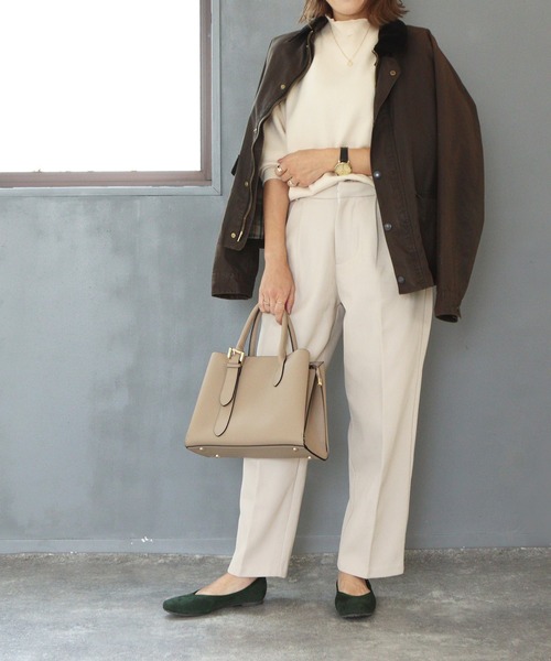 grandfleur（グランドフルール）の「スクエアトゥフラットパンプス（パンプス・レディース・パープル/グレイッシュベージュ/グリーン/ブルー/ブラック/キャメル・22.5cm/23.0cm/22.0cm/24.5cm/24.0cm/25.0cm/25.5cm/23.5cm）」の14枚目の写真