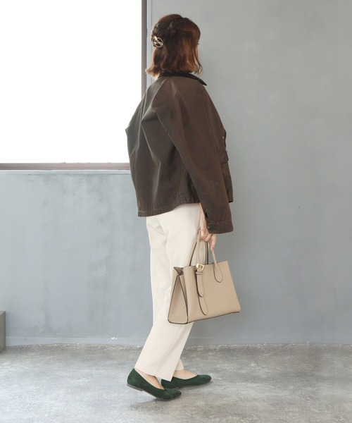 grandfleur（グランドフルール）の「スクエアトゥフラットパンプス（パンプス・レディース・パープル/グレイッシュベージュ/グリーン/ブルー/ブラック/キャメル・22.5cm/23.0cm/22.0cm/24.5cm/24.0cm/25.0cm/25.5cm/23.5cm）」の17枚目の写真