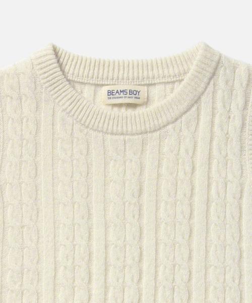 BEAMS BOY（ビームスボーイ）の「BEAMS BOY / 7ゲージ ケーブル クルーベスト 15FW（ベスト・レディース・ナチュラル/グレー/レッド/ネイビー・ONE SIZE）」の17枚目の写真