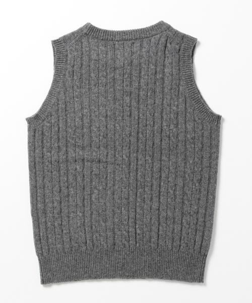 BEAMS BOY（ビームスボーイ）の「BEAMS BOY / 7ゲージ ケーブル クルーベスト 15FW（ベスト・レディース・ナチュラル/グレー/レッド/ネイビー・ONE SIZE）」の12枚目の写真