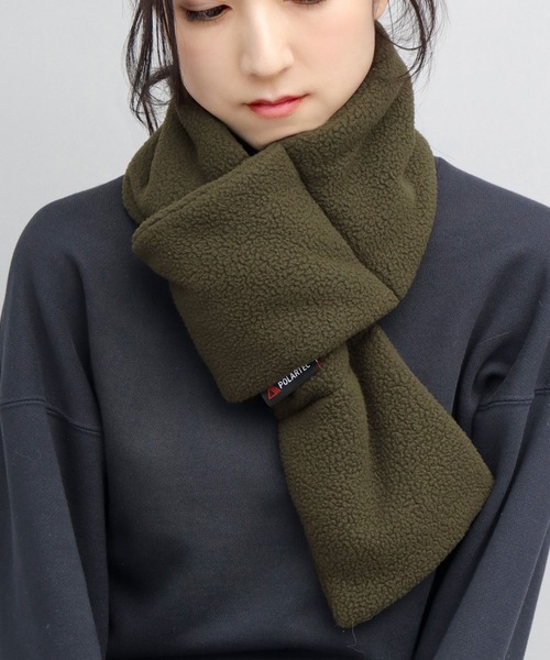 極美品！HERNO ダウン　ネックウォーマー　マフラー　ブラック　スヌード セール】POLARTEC 中綿 マフラー（ネックウォーマー/スヌード