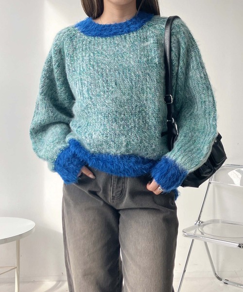 AS KNOW AS plus(アズノゥアズプラス)の「☆色々紡いでふわっとニットプルオーバー(ニット/セーター・レディース・ベージュ/ネイビー/レッド/ブルー/グリーン系/レッド系/ベージュ系2/グリーン系2/ネイビー系2/レッド系2・FREE)」の19枚目の写真