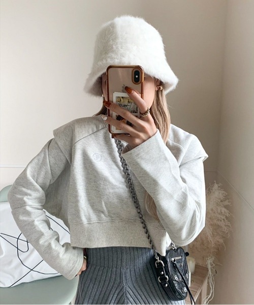 clear（クリア）の「ファーバケットハット（ハット・レディース・アイボリー/ブラック・F）」の4枚目の写真