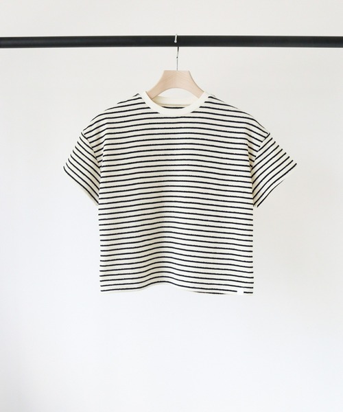 ooju(オージュ)の「【ooju】パイルボーダー S/S Tシャツ(Tシャツ/カットソー・キッズ・レッド/ブラック/アイボリー・3/1/2)」の13枚目の写真