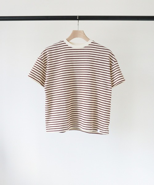 ooju(オージュ)の「【ooju】パイルボーダー S/S Tシャツ(Tシャツ/カットソー・キッズ・レッド/ブラック/アイボリー・3/1/2)」の15枚目の写真