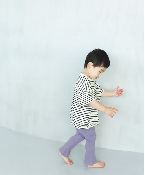 ooju(オージュ)の「【ooju】パイルボーダー S/S Tシャツ(Tシャツ/カットソー・キッズ・レッド/ブラック/アイボリー・3/1/2)」の7枚目の写真