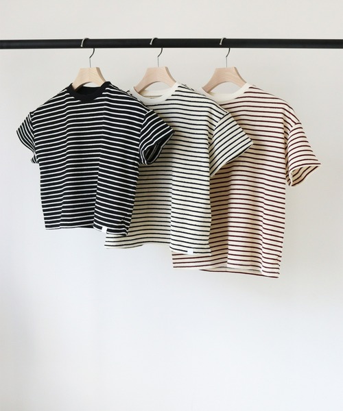 ooju(オージュ)の「【ooju】パイルボーダー S/S Tシャツ(Tシャツ/カットソー・キッズ・レッド/ブラック/アイボリー・3/1/2)」の20枚目の写真
