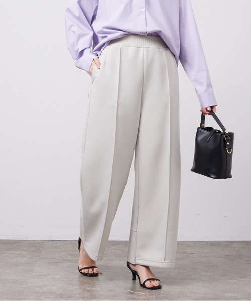 Chez toi(シェトワ)の「BACKリブ切替カットワイドパンツ(その他パンツ・レディース・ブラック/カーキ/アイボリー/グレイッシュベージュ/ナチュラル/グレー/ブラック系その他/ミント・FREE)」の5枚目の写真