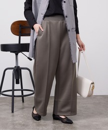 BACKリブ切替カットワイドパンツ