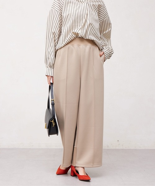 Chez toi(シェトワ)の「BACKリブ切替カットワイドパンツ(その他パンツ・レディース・ブラック/カーキ/アイボリー/グレイッシュベージュ/ナチュラル/グレー/ブラック系その他/ミント・FREE)」の11枚目の写真