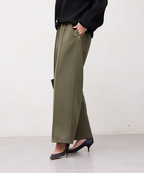 Chez toi(シェトワ)の「BACKリブ切替カットワイドパンツ(その他パンツ・レディース・ブラック/カーキ/アイボリー/グレイッシュベージュ/ナチュラル/グレー/ブラック系その他/ミント・FREE)」の18枚目の写真