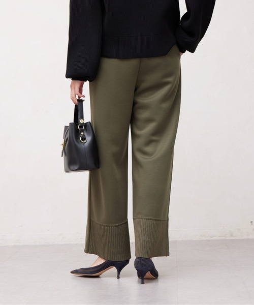 Chez toi(シェトワ)の「BACKリブ切替カットワイドパンツ(その他パンツ・レディース・ブラック/カーキ/アイボリー/グレイッシュベージュ/ナチュラル/グレー/ブラック系その他/ミント・FREE)」の21枚目の写真