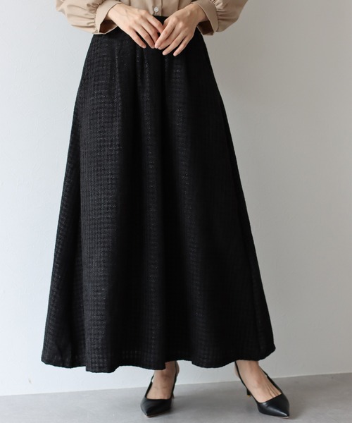 BLUEEAST（ブルーイースト）の「ツイードフレアスカート（スカート・レディース・ホワイト/ブラック系/ブラック・LARGE/MEDIUM）」の22枚目の写真