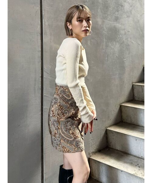 MURUA(ムルーア)の「ジャガードミニスカート(スカート・レディース・ブルー・2/1)」の7枚目の写真