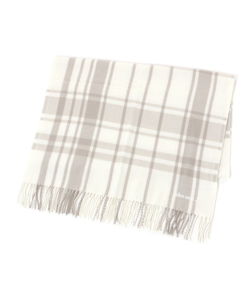 niko and...(ニコアンド)の「オリジナルチェックストール(ストール/ショール・レディース・キャメル/オフホワイト/グリーン/ブラウン/ネイビー/レッド/サックスブルー/イエロー・0)」の9枚目の写真