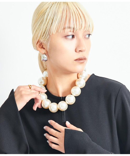 Settimissimo（セッティミッシモ）の「大ぶりパールネックレス（ネックレス・レディース・その他・FREE）」の4枚目の写真