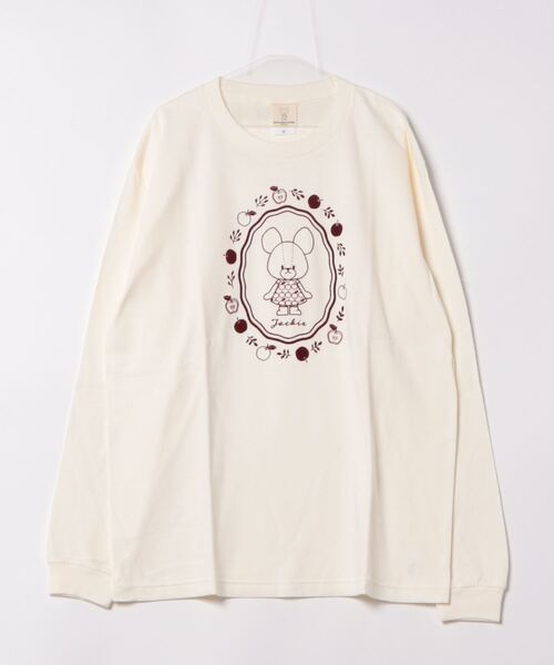 salle de bal(サルデバル)の「the bears' school / くまのがっこう ロングスリーブ Tシャツ KU 8321 8322 WNI(Tシャツ/カットソー・レディース・ナチュラル/バーガンディー・FREE)」の4枚目の写真