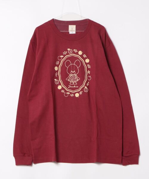 salle de bal(サルデバル)の「the bears' school / くまのがっこう ロングスリーブ Tシャツ KU 8321 8322 WNI(Tシャツ/カットソー・レディース・ナチュラル/バーガンディー・FREE)」の5枚目の写真
