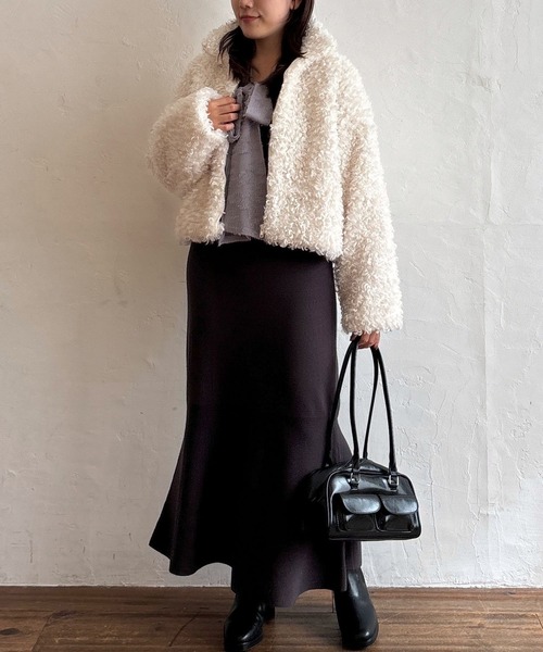 mysty woman（ミスティウーマン）の「ジャガードブラウスドッキングワンピース  984071（ワンピース・レディース・ブラウン/モカ/ブラック/チャコールグレー・FREE）」の22枚目の写真