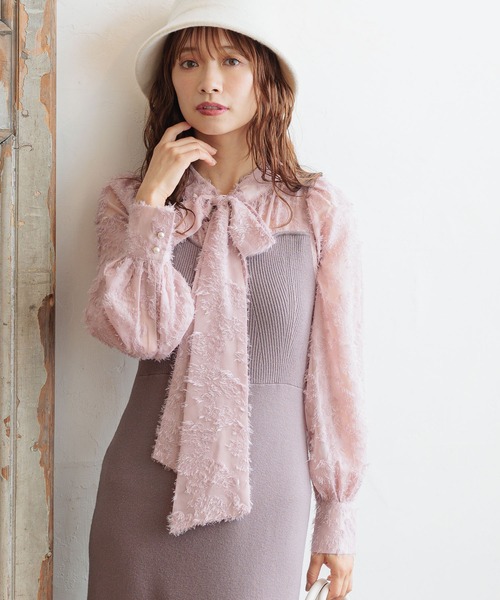 mysty woman（ミスティウーマン）の「ジャガードブラウスドッキングワンピース  984071（ワンピース・レディース・ブラウン/モカ/ブラック/チャコールグレー・FREE）」の14枚目の写真