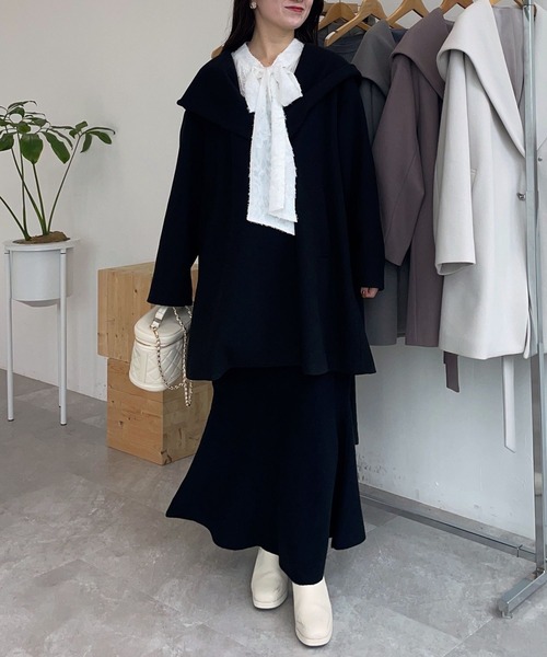 mysty woman（ミスティウーマン）の「ジャガードブラウスドッキングワンピース  984071（ワンピース・レディース・ブラウン/モカ/ブラック/チャコールグレー・FREE）」の18枚目の写真