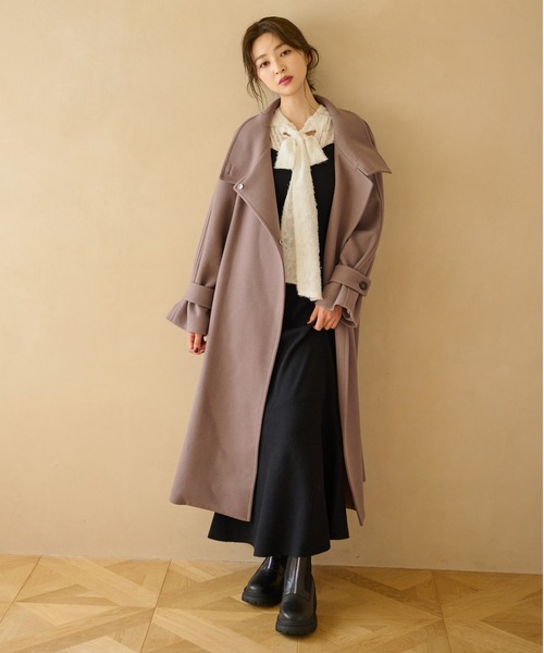 mysty woman（ミスティウーマン）の「ジャガードブラウスドッキングワンピース  984071（ワンピース・レディース・ブラウン/モカ/ブラック/チャコールグレー・FREE）」の10枚目の写真