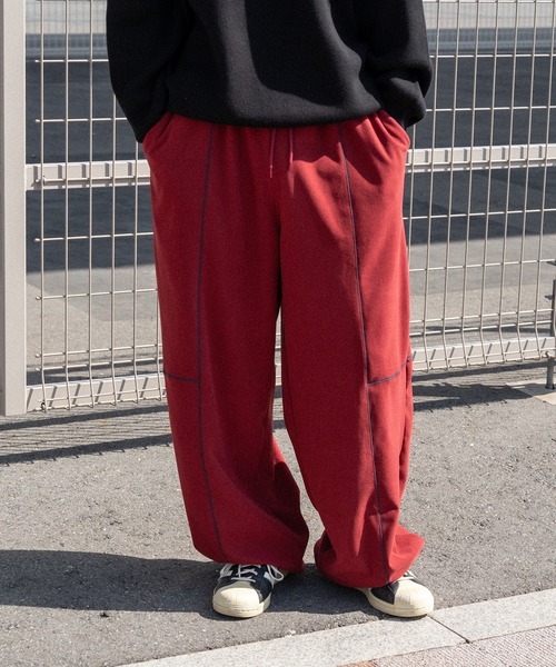 kutir（クティール）の「配色ステッチフランネルワイドパンツ（その他パンツ・メンズ・ボルドー/ブラック/ダークグリーン・LARGE/MEDIUM）」の18枚目の写真
