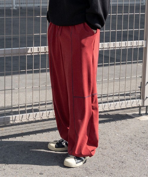 kutir（クティール）の「配色ステッチフランネルワイドパンツ（その他パンツ・メンズ・ボルドー/ブラック/ダークグリーン・LARGE/MEDIUM）」の21枚目の写真