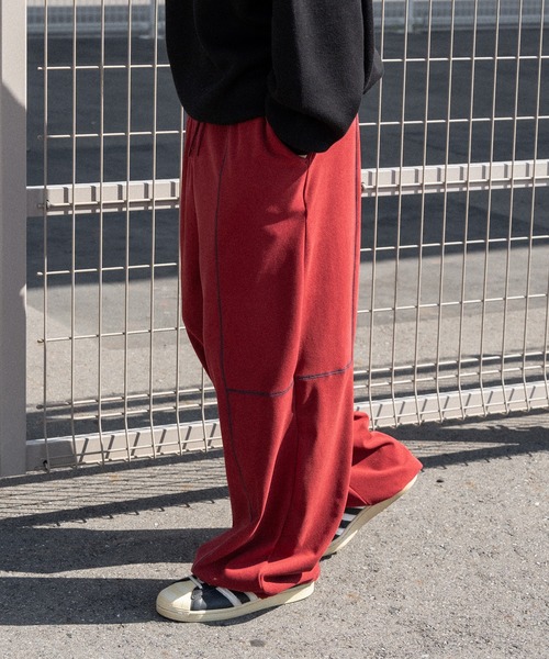 kutir（クティール）の「配色ステッチフランネルワイドパンツ（その他パンツ・メンズ・ボルドー/ブラック/ダークグリーン・LARGE/MEDIUM）」の22枚目の写真