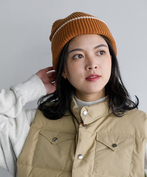 AMERICAN RAG CIE(アメリカンラグシー)の「Commerlina KOTONE CAP(ニットキャップ/ビーニー・レディース・アイボリー/ブラウン・FREE)」の4枚目の写真