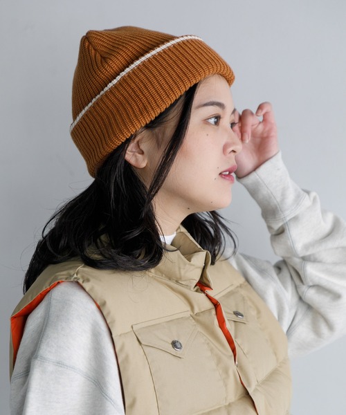 AMERICAN RAG CIE(アメリカンラグシー)の「Commerlina KOTONE CAP(ニットキャップ/ビーニー・レディース・アイボリー/ブラウン・FREE)」の6枚目の写真