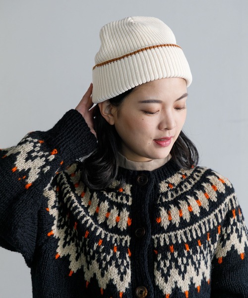 AMERICAN RAG CIE(アメリカンラグシー)の「Commerlina KOTONE CAP(ニットキャップ/ビーニー・レディース・アイボリー/ブラウン・FREE)」の10枚目の写真