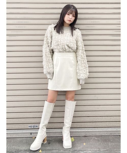 MURUA(ムルーア)の「フェイクレザーミニスカート(スカート・レディース・ブラック/ブラウン/アイボリー・1/2)」の21枚目の写真