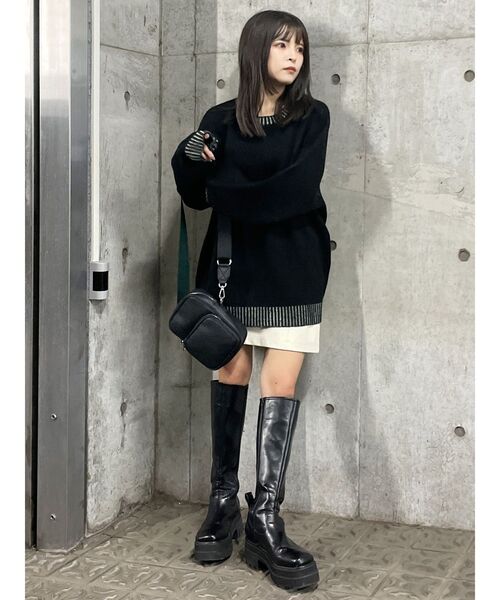 MURUA(ムルーア)の「フェイクレザーミニスカート(スカート・レディース・ブラック/ブラウン/アイボリー・1/2)」の15枚目の写真