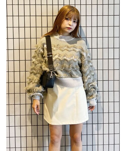 MURUA(ムルーア)の「フェイクレザーミニスカート(スカート・レディース・ブラック/ブラウン/アイボリー・1/2)」の16枚目の写真