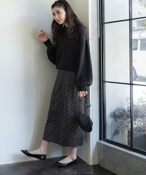 coca(coca)(コカ)の「ドット柄Iラインスカート(スカート・レディース・ドット・M/L)」の2枚目の写真
