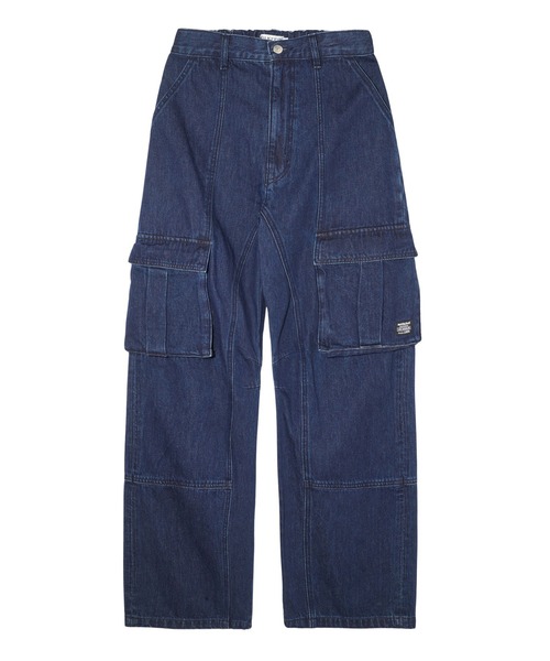 MILKFED.(ミルクフェド)の「DENIM CARGO PANTS(カーゴパンツ・レディース・ブラック/ライトインディゴブルー・M/S)」の9枚目の写真
