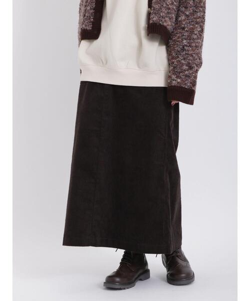 Samansa Mos2（サマンサ モスモス）の「コーデュロイナロースカート（スカート・レディース・ベージュ/チャコールグレー/ブルー/ピンク・F）」の6枚目の写真